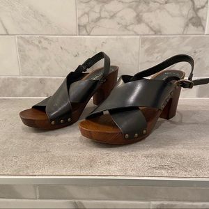 Kenneth Cole Reaction Leather Clog Sandal Sz 9
